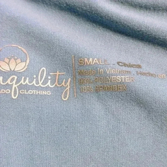 Tranquility by Colorado Clothing Blue‎ Womens V-neck Top Size Small NWT - Picture 5 of 5